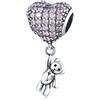 Yashuo Ciondolo a forma di animale in argento Sterling per braccialetti Pandora (a forma di orso carino)
