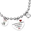 dalcuore Bracciale Amicizia Donna Acciaio Ipoallergenico Regolabile. Charm Frase Incisa. Idea Regalo Originale per Lei: Compleanno, Natale, Laurea. Perfetto per Amica, Fidanzata, Sorella, Mamma, Zia.
