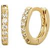 IMINI Orecchini a cerchio in argento Sterling con zirconia cubica, 7 mm, per cartilagine forata, donne, adolescenti, ragazze, Placcato oro 18 carati