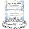 SUNSH Regalo Di Coppia,Bracciale Di Coppia,Regalo per Il Fidanzato/Fidanzata/Moglie/Marito,Natale San Valentino Anniversario Regalo Di Compleanno,Bracciale Cubano in Acciaio per Gli Uomo Donna