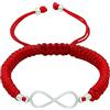 arana's Bracciale infinito da donna in argento Sterling, braccialetti con simbolo dell'infinito da uomo, braccialetto in filo rosso o nero, braccialetti per coppie, amicizia, amici, malocchio, Talla