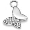 LES FOLIES DI PAOLA GRIECO Ciondolo pendente Farfalla Grande strass in argento 925 - Collezione Hoops