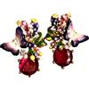 Zayka Jewelry Orecchini donna colorati smaltati in rame placcati oro 14K con perno in argento 925