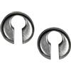 Eurofusioni Peso dell'orecchio placcato argento per lobi allungati - Due orecchini - Earrings Plugs Lock - Modello originale fatto a mano da un artigiano italiano - Cm 2,2 x 2,2