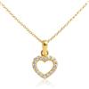 L'Atelier d'Azur Collana - Ciondolo in oro 18 carati 750/000 giallo - cuore - catena dorata in omaggio