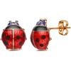IMINI Piccoli Orecchini a Coccinella Argento Sterling 925 Orecchini a Bottone Gioielli Carini per Donne e Ragazze