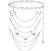 Jadive 5 Pieces Chain Belt Jeans Pants Chain Pocket Waist Chain Multi-Layer Hip Hop Metal Wallet Chain for Men Women