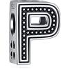 CRISNATA Letter P Charms, iniziali P Alphabet Beads in argento sterling 925 vintage, si adatta Pandora Charm Bracelet, regalo per nonno/partito/principessa