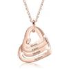Lam Hub Fong Collana Personalizzata per Donna Cuore Collana con 2-4 Nomi Ciondolo Cuori Argento Sterling 925 Regali per la Festa della Mamma, il compleanno e Natale