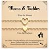 YIBONIKA 2/3 braccialetti a forma di cuore per mamma e figlia, regalo per | Set di braccialetti per coppie, regalo per la festa della mamma e compleanno, Natale, inizio della scuola