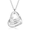Lam Hub Fong Collana Personalizzata per Donna Cuore Collana con 2-4 Nomi Ciondolo Cuori Argento Sterling 925 Regali per la Festa della Mamma, il compleanno e Natale