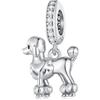 Fanona Ciondolo Charm in Argento Sterling 925 a forma di Barboncino per Bracciale Pandora