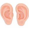ZJchao 1 Paio di Orecchio in Silicone Modello, Riutilizzato Morbido Orecchio Finto Orecchio per Orecchini Gioielli Display Orecchio in Gomma per la Pratica del Piercing