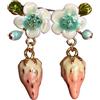 Zayka Jewelry Orecchini donna colorati smaltati in rame placcati oro 14K con perno in argento 925