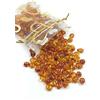 Amber Jewelry Shop Perline sfuse in ambra baltica naturale lucidata, con foro, 5 grammi, perle di ambra naturale certificata per la creazione di gioielli (cognac)