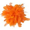 IMINI Elegante spilla a forma di fiore con piume, grande spilla da bavero da 20 cm, per donne e uomini, per feste di nozze, bouquet in tessuto, scialle floreale, accessori per abiti, accessori per vestiti