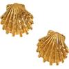 Zayka Jewelry Orecchini donna grandi a bottone in acciaio inossidabile placcati oro 18K