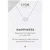 LUUK LIFESTYLE Collane per Donna e Ragazza in Argento Sterling 925, 50 cm | Ciondolo e cartolina HAPPINESS, Regali per Lei, Moglie, Mamma, Amica, Natale, Gioielli alla moda, Argento, Oro e Oro rosa
