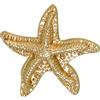LLMSIX Spilla vintage a forma di stella marina da donna, spilla dorata brillante a forma di stella marina, simpatica spilla a tema oceano per donne per vestito da spiaggia per feste in spiaggia, danza