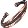 EnerMagiX Braccialetto magnetico in rame per uomo e donna, 99,9% rame massiccio magnetico con potenti magneti, 17 centimeters, Rame