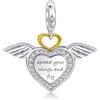 Rimgoris 925 Bracciali In Argento Sterling Famiglia Mamma Rose Glod Blocco Sempre Insieme Due Impronte Di Bambino Apribile Madre E Figlia Zaffiro Ali D'Angelo Abito Da Sposa Bacio
