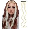 Belle G 2 extension per capelli con clip, con striature, coloratissime (biondo chiaro riccio x 2)