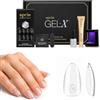 Aprés Mini Gel-X Starter Kit - Kit di estensione per unghie in gel morbido di qualità professionale con lampada LED | 70 punte per unghie (14 misure), estensione gel fisso, preparazione e mini luce
