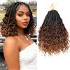 Firstcyh Hair Dea Box trecce all'uncinetto per donne nere 25,4 cm 1B/33/30 | Capelli sintetici intrecciati all'uncinetto con design pre-loop, extension per acconciature protettive rapide