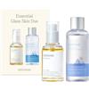 mixsoon Set idratante Essential Glass Skin Duo per la cura della pelle coreano(essenza di fagioli + siero di acido ialuronico ghiacciaio acqua) bianco