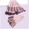 Generic Pennelli da trucco, 18 pezzi, set di pennelli sintetici professionali di alta qualità, con custodia, set di pennelli da trucco per fondotinta, kabuki occhi, set da viaggio (oro rosa)