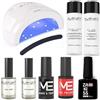 Generico MNP KIT SEMIPERMANENTE UNGHIE: SMALTO GEL POLISH FORNETTO LED 48W + BASE & TOP + ULTRABOND + SOAK OFF REMOVER + CLEANSER SGRASSANTE + NAIL PREP + Smalto MNP + OMAGGIO smalto 10 Ml (rosa)