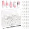 azttior 125 Pezzi di Spugna Unghie con Pinza Metallica, Pennelli Unghie, Unghie Ombre Design, Strumenti per la Nail Art Pennello di Spugna, Usato per Creare una Varietà di Modelli di Nail Art Sfumati