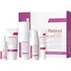 BeauBase Kit Skincare Viso Retinolo 5 Pezzi per Donna - Routine Anti-Età con Detergente, Tonico, Siero, Crema Contorno Occhi e Crema Idratante