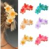 XFSRG 6 Pezzi Fermagli per Capelli a Forma di Fiore con 3 Fiori Grandi Mollettone a Forma di Fiore Pinze Mollette Fiori Capelli per Donne e Ragazze
