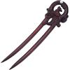 WEBEEDY Forchetta per capelli in legno a forma di U, fatta a mano, a 2 rebbi, a nove code di volpe, in legno di sandalo, forcine per capelli vintage, accessori per donne, regalo di compleanno, 16,5 x
