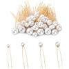 Kaslaider 32 Forcine per Capelli Eleganti con Perle Sintetiche, Design Francese a Forma di U, Accessori per Matrimonio, Ballo di Fine Anno e Feste, 4 Misure (1/1.2/1.4/1.6 cm), Set Completo Oro