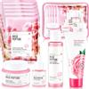 ZKONLY 9 Pezzi Skin Care Set,per Ragazze e Donne,Pulizia e Cura del Viso | Kit Skincare Viso Completo con Detergente, Maschera Viso, Tonico, Siero e Crema,Mini Size da Viaggio Kit Skincare