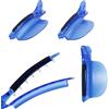 Durlo 2 pezzi fermagli per capelli blu Easy Speed Separator per extension, parrucche, tinture, permanenti e colpi di sole