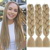 jooceebaby #24 Tonalità marrone Chiaro Extension Per Treccine Africane 24 Kanekalon Treccia Capelli Ombre Jumbo Extension Capelli Fibra Sintetica Treccia Di Scatola Crochet Twist Intrecciare