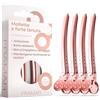 Framar Mollette Capelli Donna in Metallo Color Oro Rosa - Becchi d'Oca per Capelli Professionali in Metallo per Styling - Hair Clips in Confezione da 4