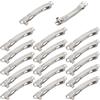 SUNNYCLUE 50 pz Argento Mollette Francesi Fermagli per Capelli Vuoti Spilla Metallo Ferro Semplice Rettangolo Semplice Fiocco Ferma Coda di Cavallo Fermagli Clip per Artigianato FiocCHIs Fai Da Te Por