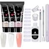 Generisch Kit unghie in gel per manicure poly - set completo di lampada UV | Extension Builder System, collezione di strumenti per applicazioni di finitura salone, Home Fashion Beauty Care Creative Design Use