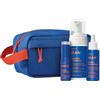 Pupa Cofanetto Uomo Mousse Detergente Viso e Barba 100ml, Siero Idratante Acido Ialuronico Anti-Inquinamento 30ml, Stick Rinfrescante - Con Pochette, Idea Regalo Uomo, Set Regalo Cura della Pelle