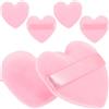 Ipetboom 6 Pz Soffio Cipria a Forma Di Cuore Rosa Mini Puff Trucco Viso Morbido Portatile Per Fondotinta Correttore E Cipria
