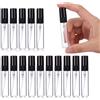 DUFYOC 15 Pezzi Spruzzino Nebulizzatore 5ml, Boccette Profumi Vuoti con Erogatore Nero, Porta Profumo da Viaggio Ricaricabile, Flaconi Spray Portatili per Cosmetici e Oli Essenziali