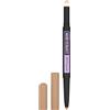 Maybelline New York Express Brow Satin Duo - Matita e polvere per sopracciglia, n. 00, biondo chiaro