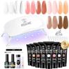 ROSALIND Gel Unghie Ricostruzione Kit Completo 8 Colore 10ml Poligel Set