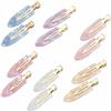 Heting-YQ 12Pcs Fermagli per Capelli Senza Piega Mollette per Capelli Senza Curvatura | Becchi per Capello Piatti in Resina Acrilica per Ragazze e Donne
