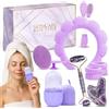 KS LUX Kit skincare viso completo, set skin care coreana, kit skin care accessori, set skincare bambina, cofanetto regalo donna beauty, beauty routine bambina, kit bellezza regalo donna, massaggiatore viso