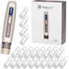 Das TooKii Hydra.Pen H5 Gold - Set di dispositivi di bellezza wireless con 22 cartucce (12 × NanoR e 10 × 12 pin), tecnologia EMS, 6 velocità regolabili, display a LED, tipo C, strumento per la cura del viso e